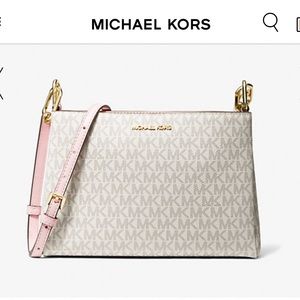 NWT MICHAEL KORS Trisha logo crossbody bag in pink